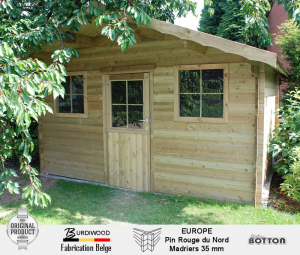 Vente abris de jardin bois Burdiwood Europe - Atelier Botton Namur